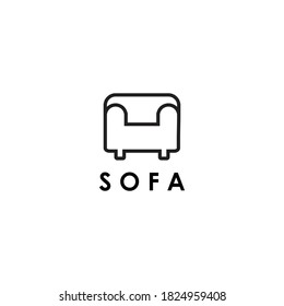 Sofa Logo Vector Minimalist Symbol Furniture Stock Vector (Royalty Free ...