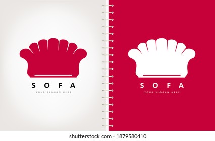 Sofa Logo Vector. Upholstered Furniture Design.