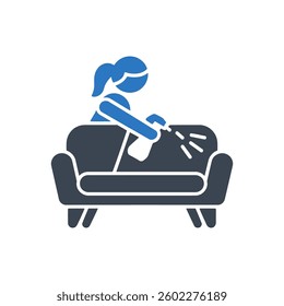 Sofa Maintenance Icon On White Background