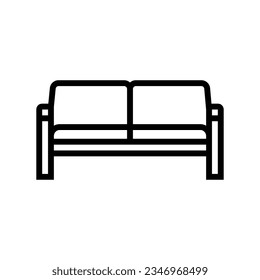 sofa minimalistic stylish line icon vector. sofa minimalistic stylish sign. isolated contour symbol black illustration
