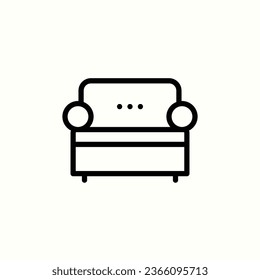 sofa modern single line icon, isolated icon in light background, perfect for website, blog, logo, graphic design, social media, UI, mobile app