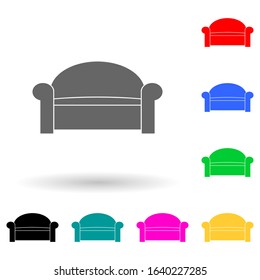 sofa multi color style icon. Simple glyph, flat vector of furniture icons for ui and ux, website or mobile application