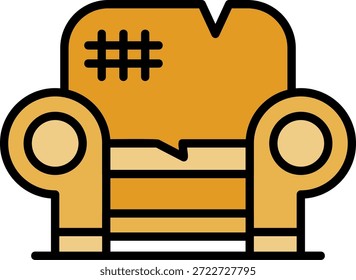 Sofá Nuevo Vector de diseño de iconos creativos
