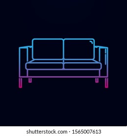 Sofa nolan icon. Simple thin line, outline vector of household icons for ui and ux, website or mobile application