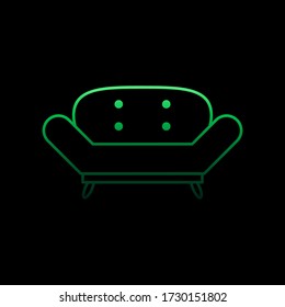 icono del sofá nolan. Línea delgada simple, contorno vector de iconos de Muebles para ui y ux, sitio web o aplicación móvil