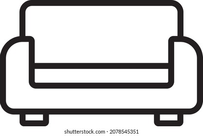 Sofa outline icon for web and mobile