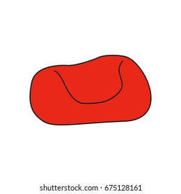 Sofa in outline style. For web, cards, and interior design. Vector illustration