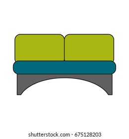 Sofa in outline style. For web, cards, and interior design. Vector illustration