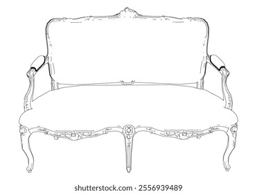 Sofa outline vector collection. Elegant line art designs for contemporary living spaces. Ideal for interior design projects.