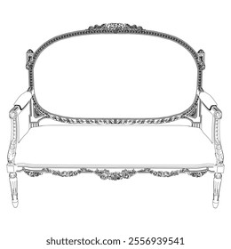 Sofa outline vector collection. Elegant line art designs for contemporary living spaces. Ideal for interior design projects.