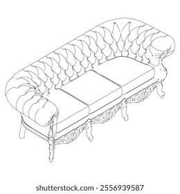 Sofa outline vector collection. Elegant line art designs for contemporary living spaces. Ideal for interior design projects.