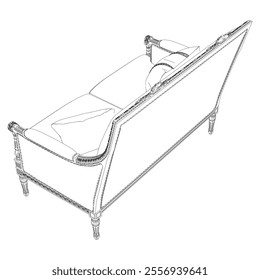Sofa outline vector collection. Elegant line art designs for contemporary living spaces. Ideal for interior design projects.