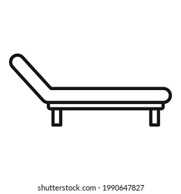 Sofa for patient icon. Outline Sofa for patient vector icon for web design isolated on white background