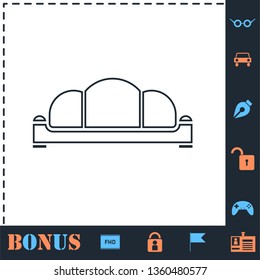 Sofa. Perfect icon with bonus simple icons