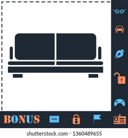 Sofa. Perfect icon with bonus simple icons