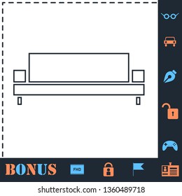 Sofa. Perfect icon with bonus simple icons