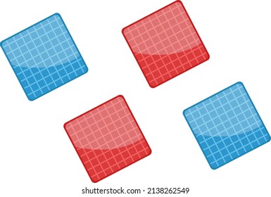 Sofa pillows, illustration, vector on a white background.