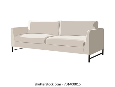 Sofa Realistic Vector Illustration Isolated