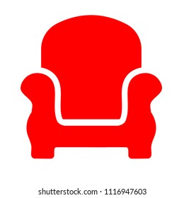 sofa seat or armchair -  vector couch illustration, interior furniture