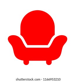 sofa seat or armchair - vector couch illustration, interior furniture