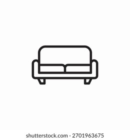 Vector de signo de icono de asiento de sofá