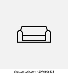 Sofa, seat line icon, vector, illustration, logo template. Suitable for many purposes.