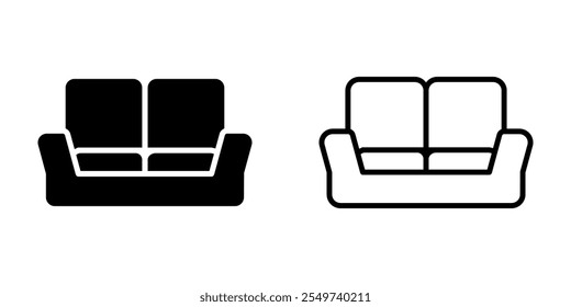 Sofa set icon on white background