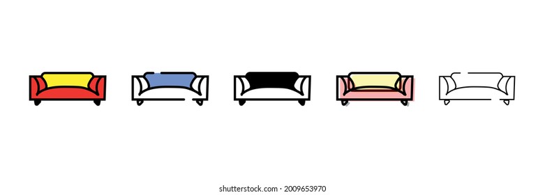 sofa set vector type icon