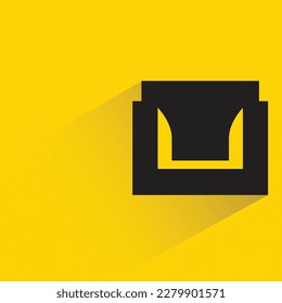 sofa with shadow on yellow background