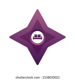 Logo-Designvorlage für Sofa-Shurikes