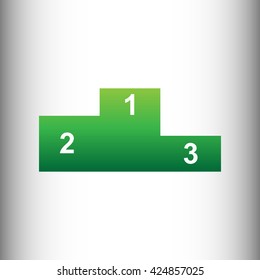 Sofa sign. Green gradient icon