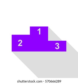 Sofa sign illustration. Flat style icon. Violet icon with flat style shadow path.