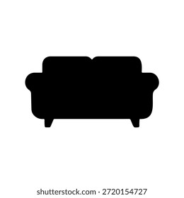 Sofa silhouette vector flat illustration design.