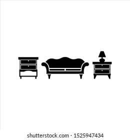 Sofa in simple style isolated on white background illustration
