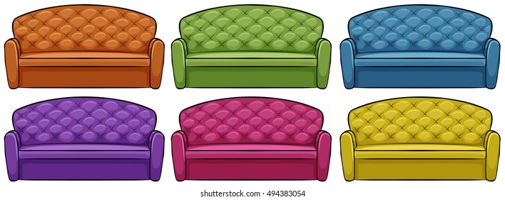 Ilustración de seis colores diferentes