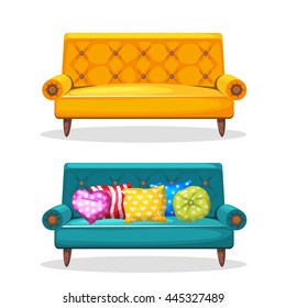 sofa soft colorful homemade, 