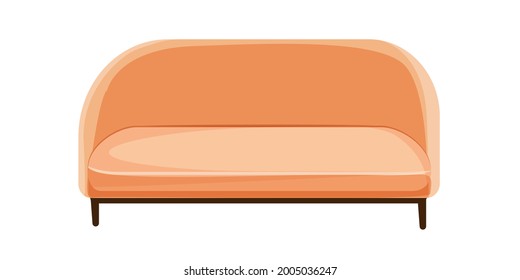 Sofa. A soft home sofa in a modern style. Vector graphics in flat cartoon style