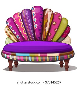 Sofa in the style of Patchwork. Vector.