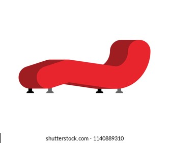 Sofa therapist isolated. couch psychologist. Vector illustration.