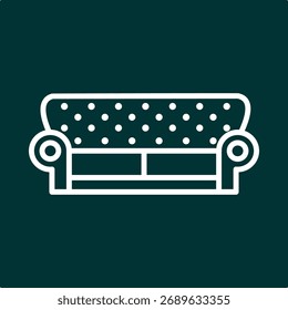Sofa trendy niedlichen Design nützlich weiß kreativen Vektor Illustration Kunst bunt grün Hintergrund.eps