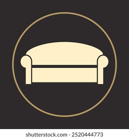 Icono de moda del sofá Ilustración vectorial abstracta refinada ilustración colorida diseño encantador. eps