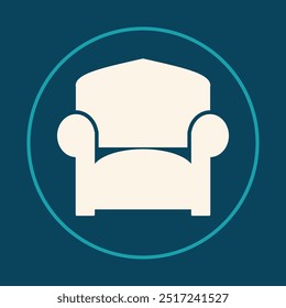 Sofa trendy icon regal abstract vector illustration colorful artwork lovely design.eps