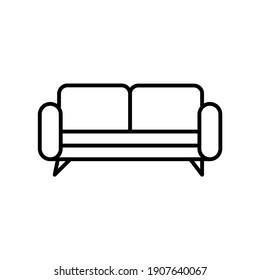 Sofa TV lounge home line icon