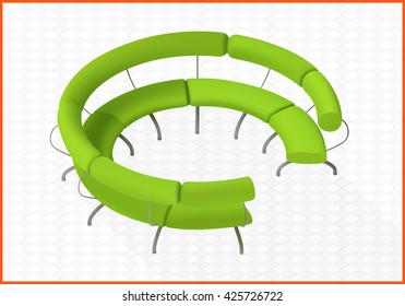 sofa vector 3d illustration isometric perspective view