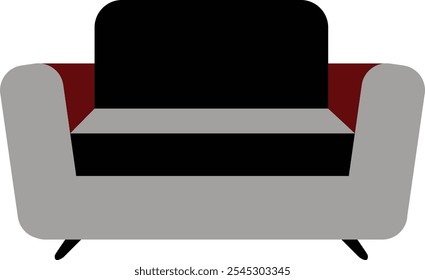 Ilustración de Arte vectorial de sofá sobre fondo blanco