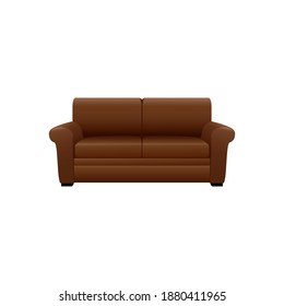 Ilustración de diseño vectorial Sofa aislada en fondo blanco