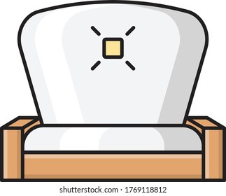 icono de color plano vectorial de sofá 