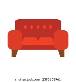 Sofa Vector Flat Icon For Personal And Commercial Use.
