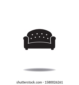 Sofa vector flat icon, web design element