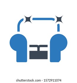 sofa vector glyph color icon